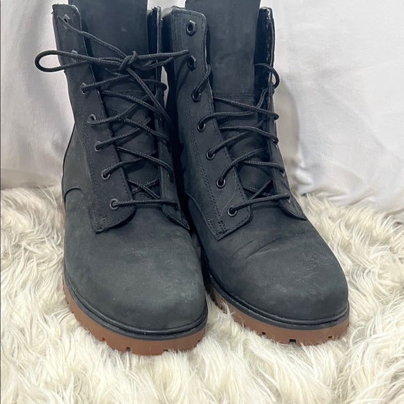 Timberland Women's Black and Brown Combat Boots - Picture 3 of 7